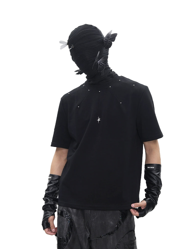 Studs Design Short Sleeve T-Shirt WN18680