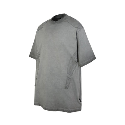 Utility Patchwork Washed Damage Short Sleeve T-Shirt WN25676
