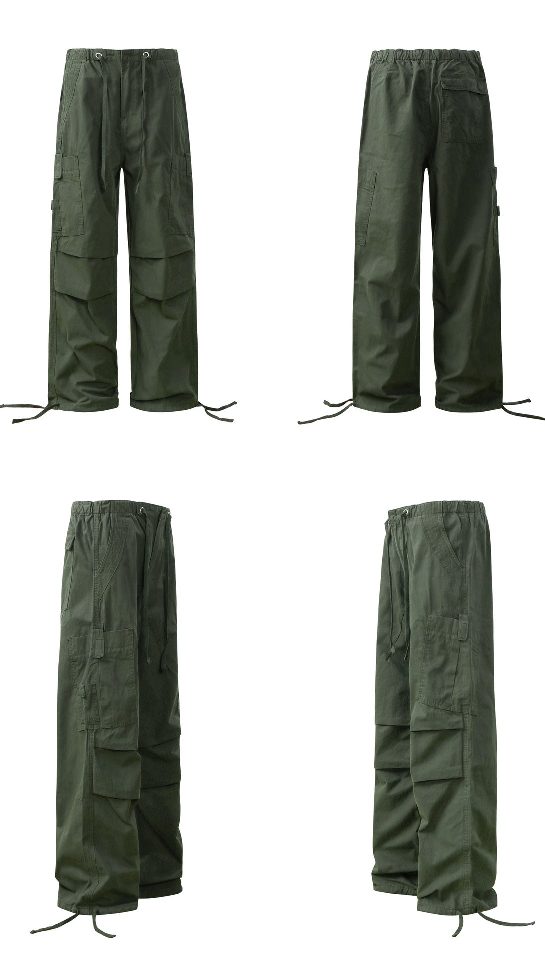 Multi Pocket Panel Drawstring Cargo Pants WN26292