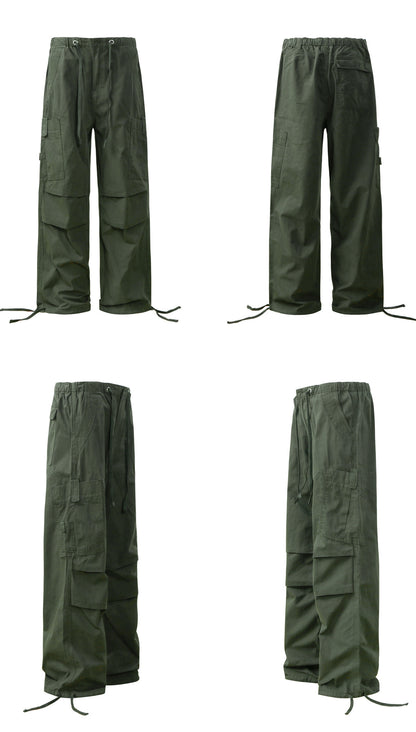 Multi Pocket Panel Drawstring Cargo Pants WN26292