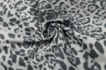 Leopard Print Paratrooper Wide-Leg Cargo Pants WN16164