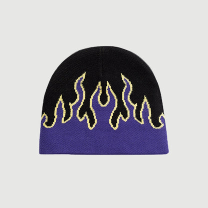 Bicolor Flame Knit Hat WN21111