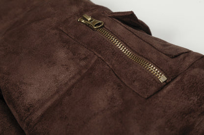 Fake Fur Collar Metal Buckle Puffer Jacket WN23094