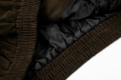 Suede Stand Neck Zipper Jacket WN27872