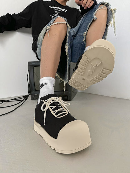 Chunky Shell Toe Platform Lace-Up Sneakers WN24527