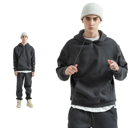 Fleece Lining Pullover Hoodie & Sweatpants Setup WN23117
