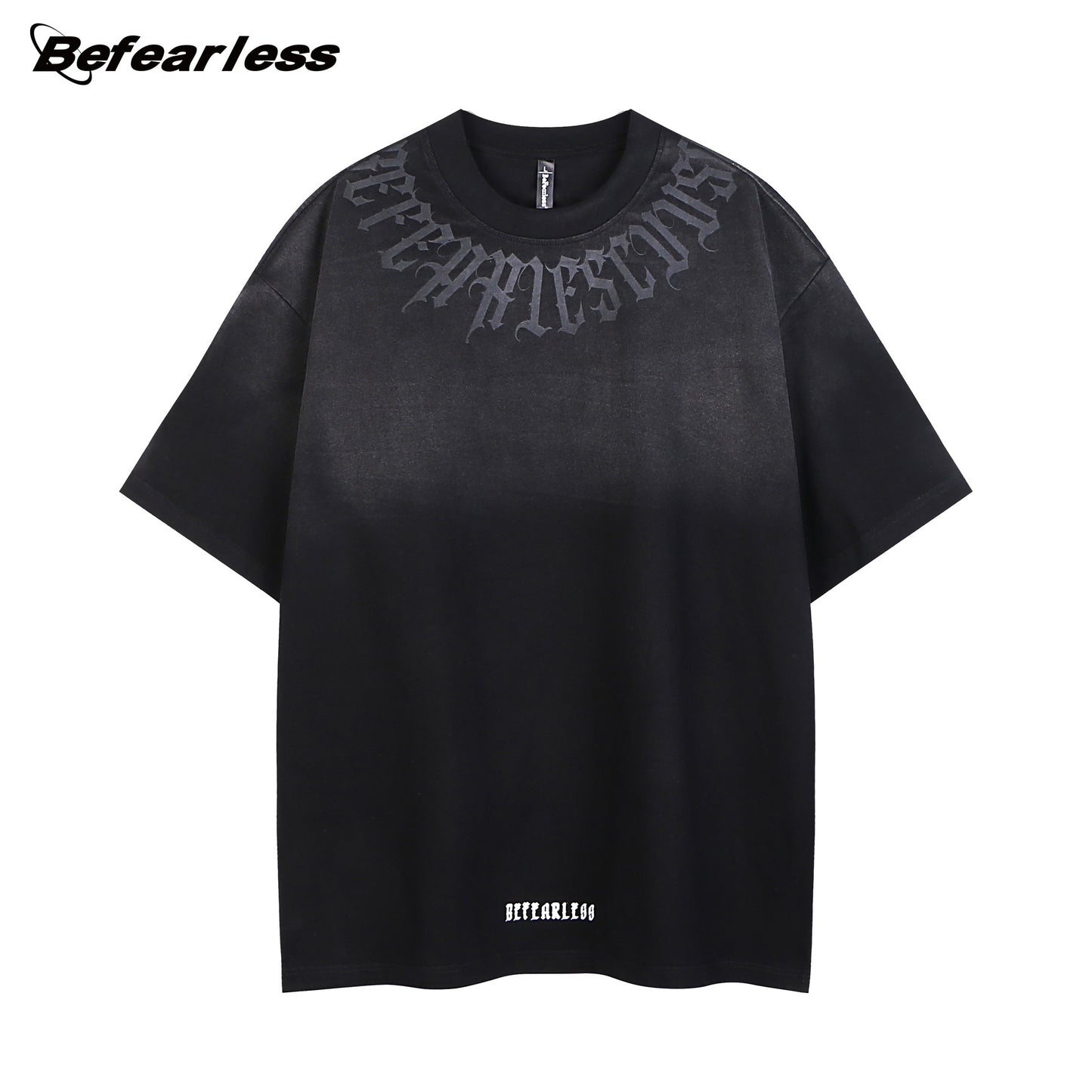 Gothic Letter Print Short Sleeve T-Shirt WN26281
