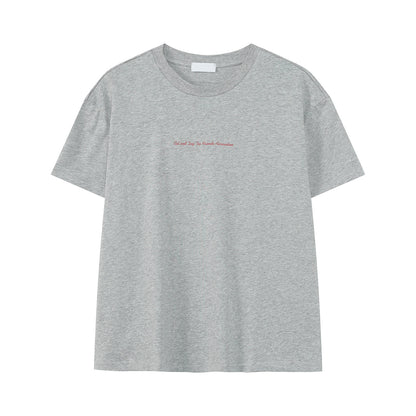 Letter Embroidery Short Sleeve T-Shirt WN24986