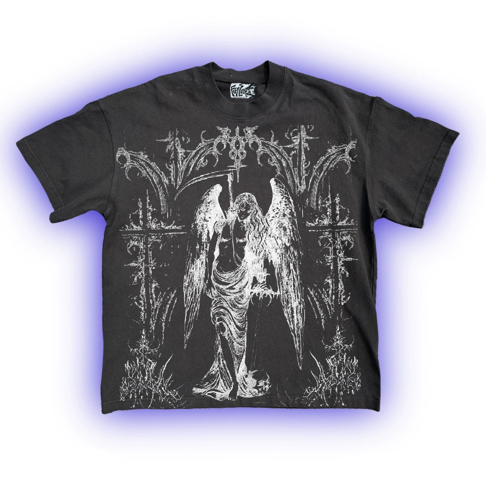 Dark Anime Graffiti Gothic Short Sleeve T-Shirt WN18755