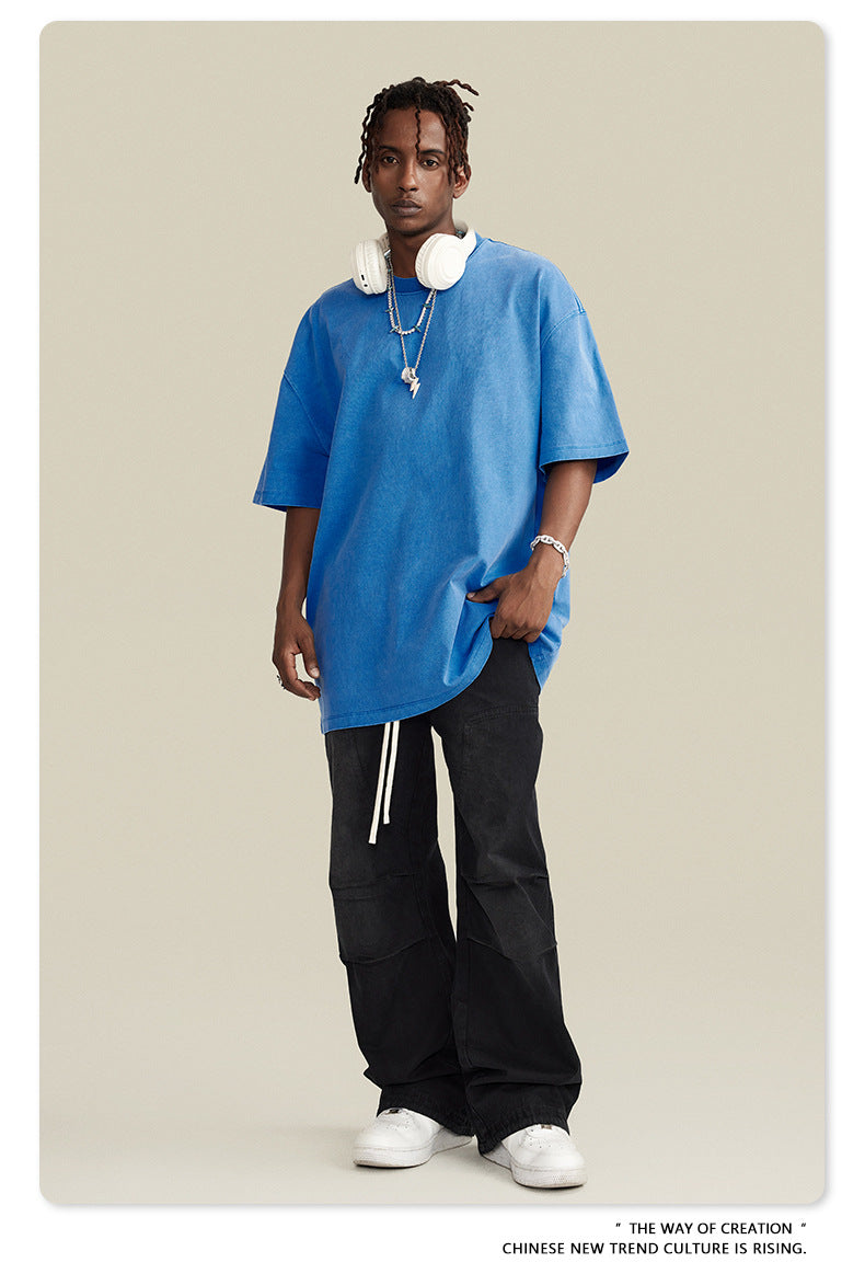 Washed Oversize Short-sleeve T-shirt WN6457