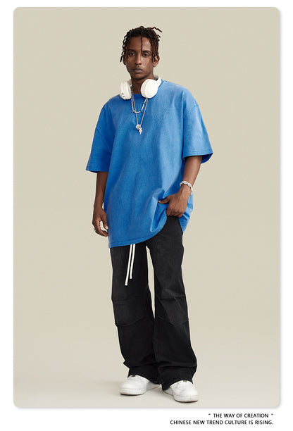 Washed Oversize Short-sleeve T-shirt WN6457