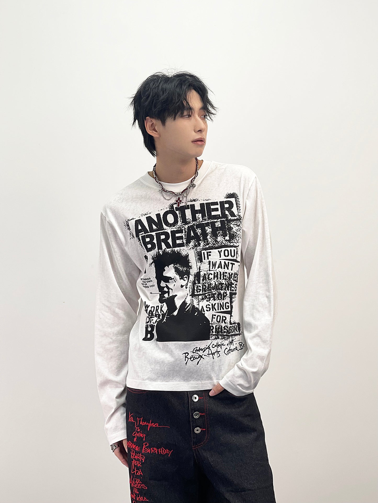 Rock Portrait Washed Long Sleeve T-Shirt WN24260