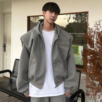 Zipper Hoodie & Wide Leg Sweatpants Setup WN25363