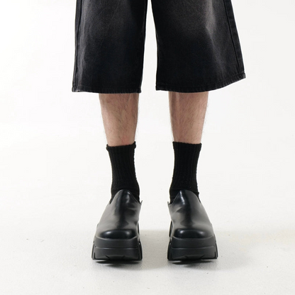 Bulldozer Chunky Sole Tank Leather Derby Loafers WN20783