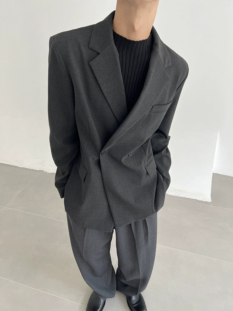 Easy-Care Double-Breasted Buttons Tailored Jacket WN21464