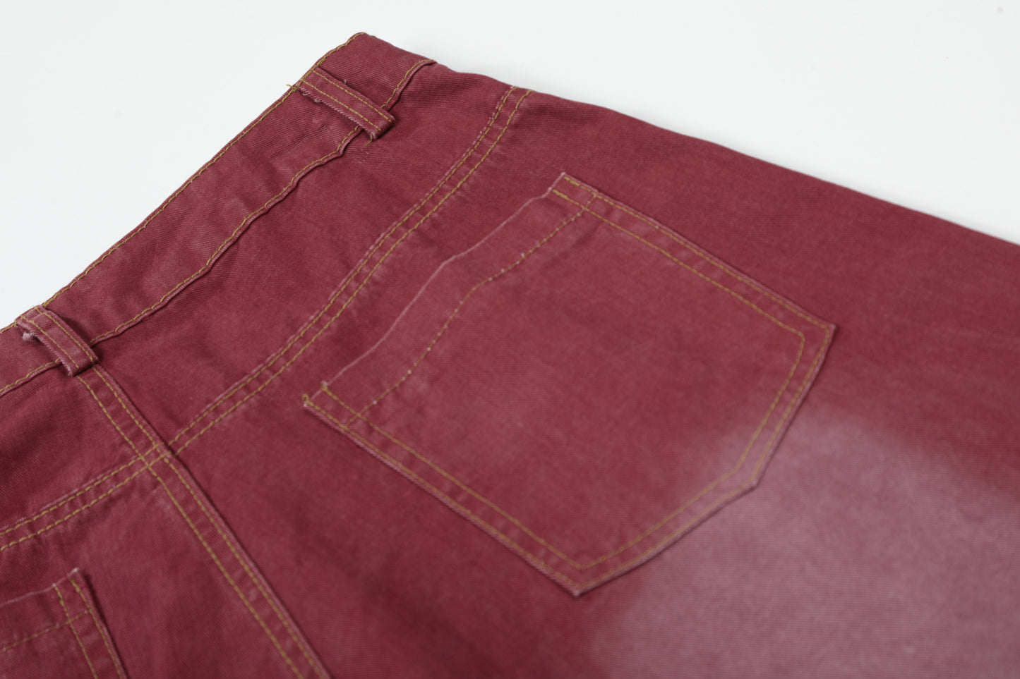 Washed Paint Studs Wide Leg Pants WN25542