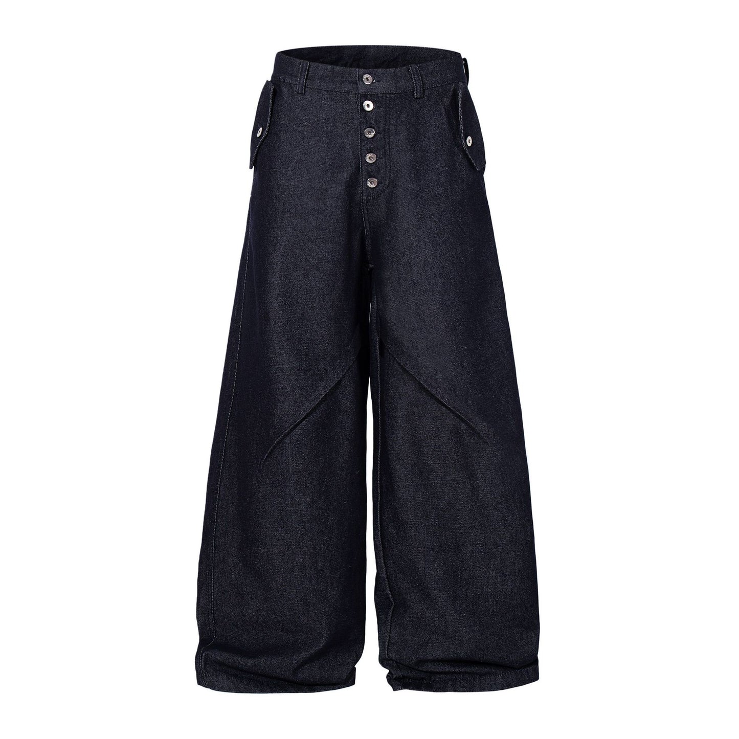 Raw Denim Deconstruction Wide Leg Denim Jeans WN26105