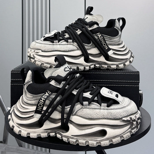 Rope Lace Washed Chunky Sole Sneakers WN24623