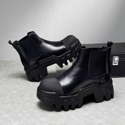 Side Gore Platform Thick Sole Short Boots WN24633