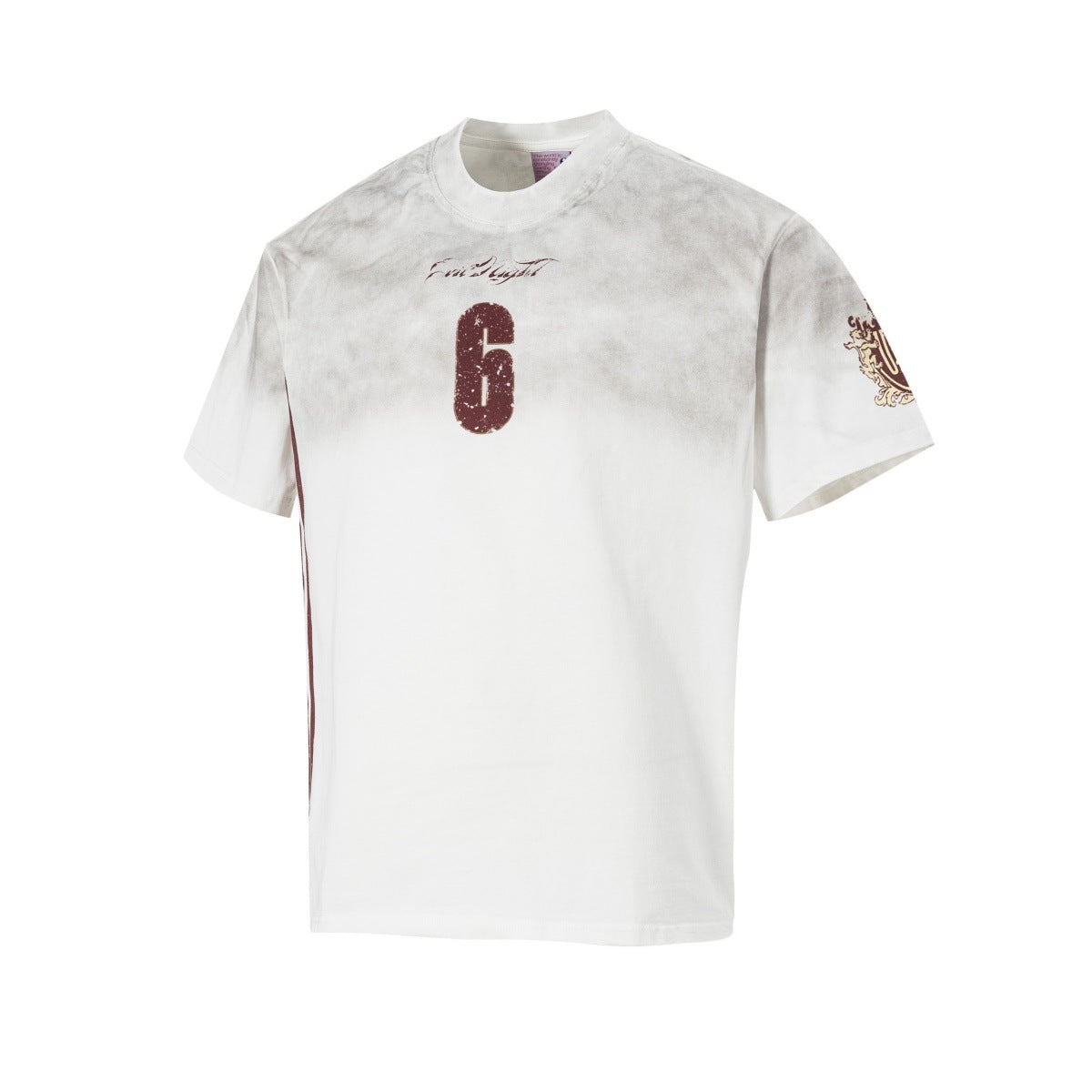 Spray Paint Number Print Short Sleeve T-Shirt WN26041