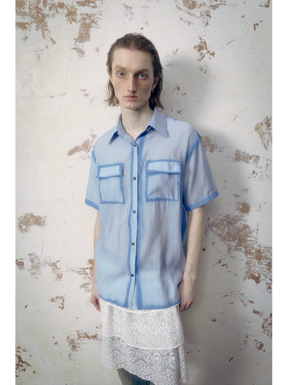 Lightweight Breathable Oversize Short Sleeve Shirt WN18999