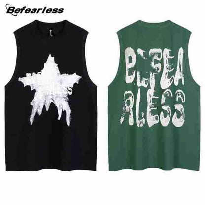 Graffiti Letter Sleeveless T-Shirt WN26222