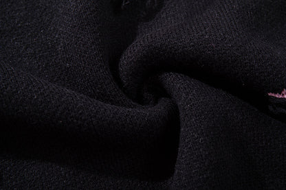 Asymmetric Butterfly Jacquard Chain Detail Knit Sweater WN11513