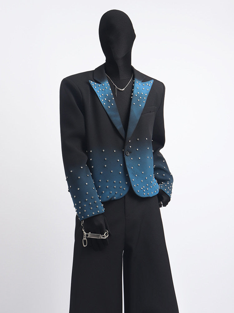 Studs Gradient Tailored Jacket & Studs Gradient Flare Trousers Setup WN23733