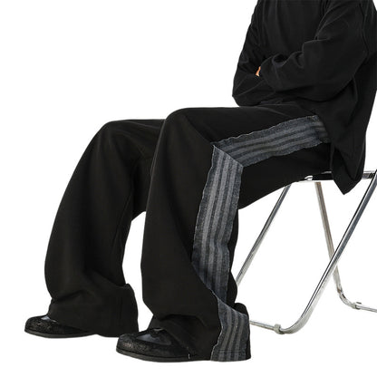 Stripe Panel Wide Leg Sweatpants WN23573