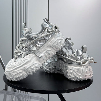 Breathable Thick-Sole Height-Increasing Dad Sneakers WN24761