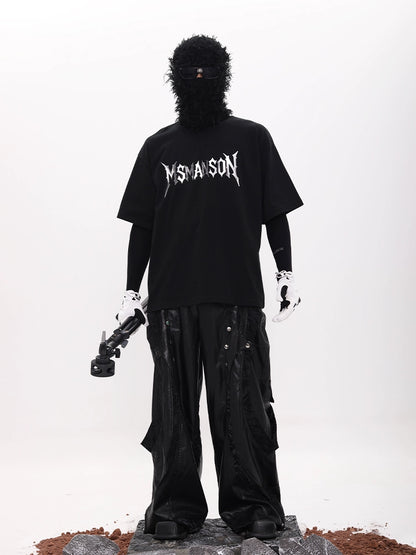 Dragon Spine Bone Design Print Short Sleeve T-Shirt WN18650