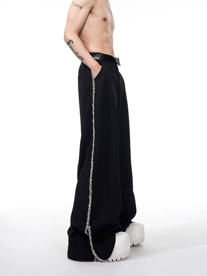 Rhinestone Short Sleeve Shirt Jacket & Rhinestone Slit Flare Trousers Setup WN16581