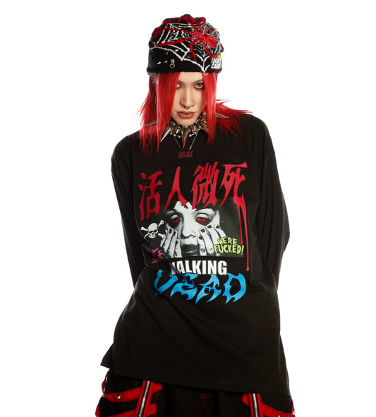 Letter Print Long Sleeve T-Shirt WN22253