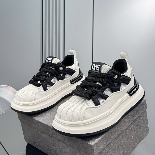 Platform Shell Toe Mesh Lace-Up Sneakers WN24832