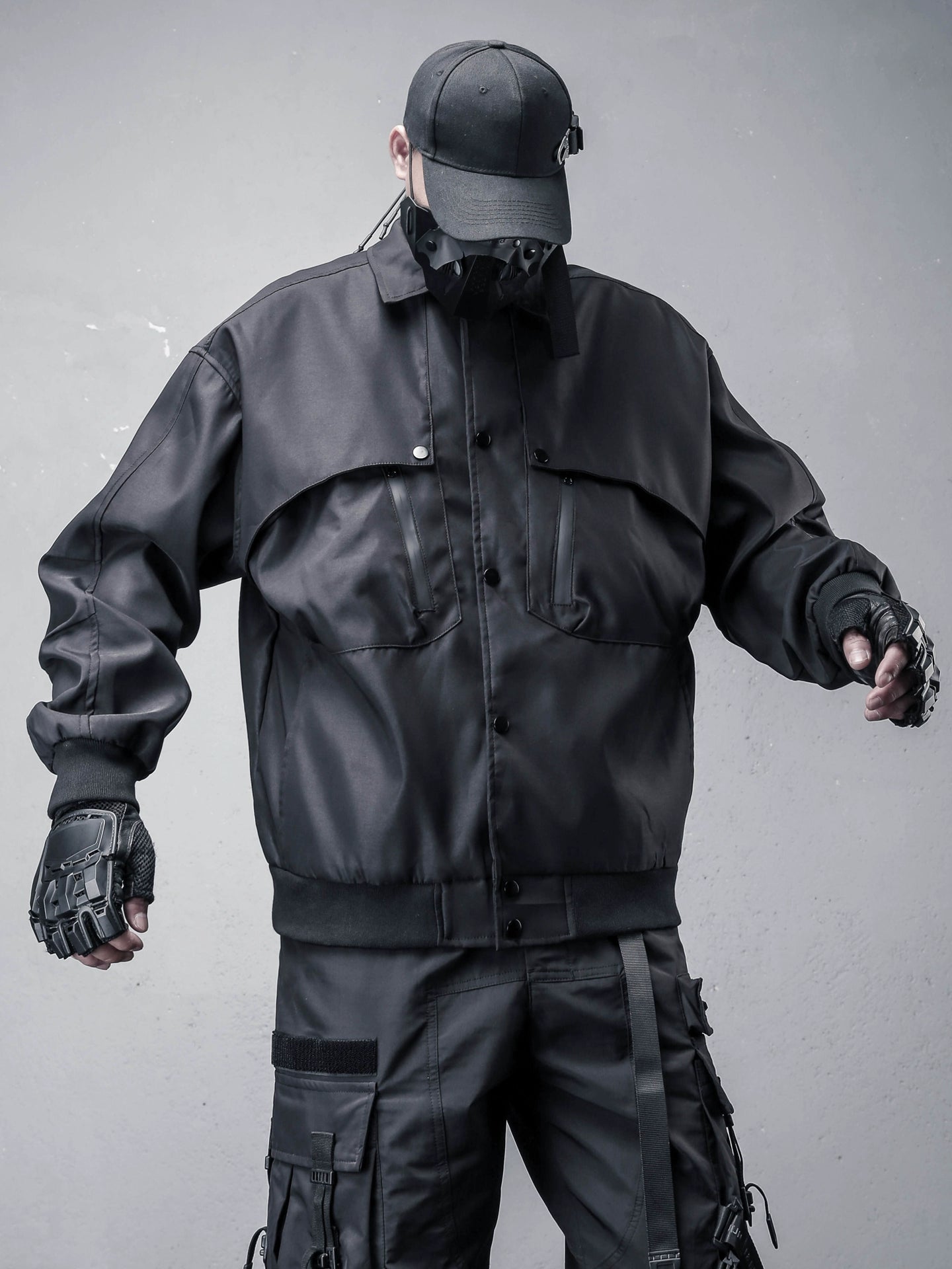 Fake Layered Oversize Tactical Jacket WN22390