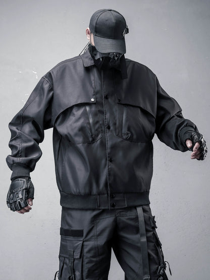 Fake Layered Oversize Tactical Jacket WN22390