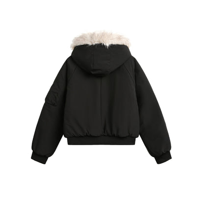 Thickened Fur Collar Short Puffer Jacket WN11367