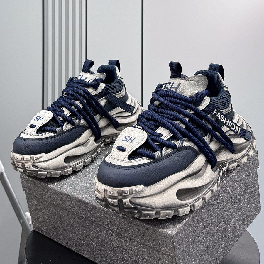 Rope Lace Washed Chunky Sole Sneakers WN24623