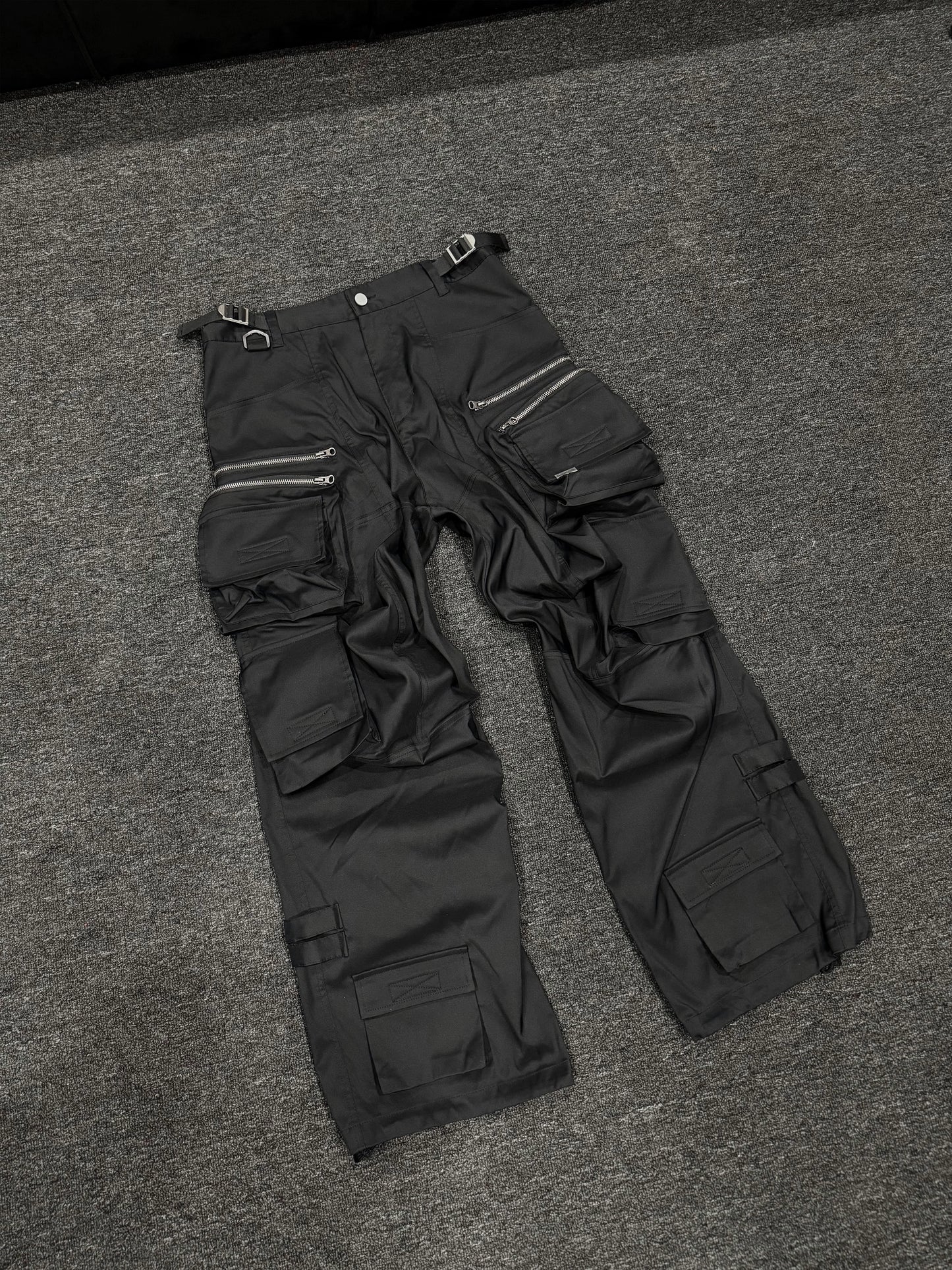 3D Cut Pocket Cargo Wide Leg Pants WN17717