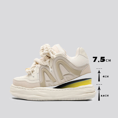 Chunky Multi-Layer Platform Rope Lace Sneakers WN24524