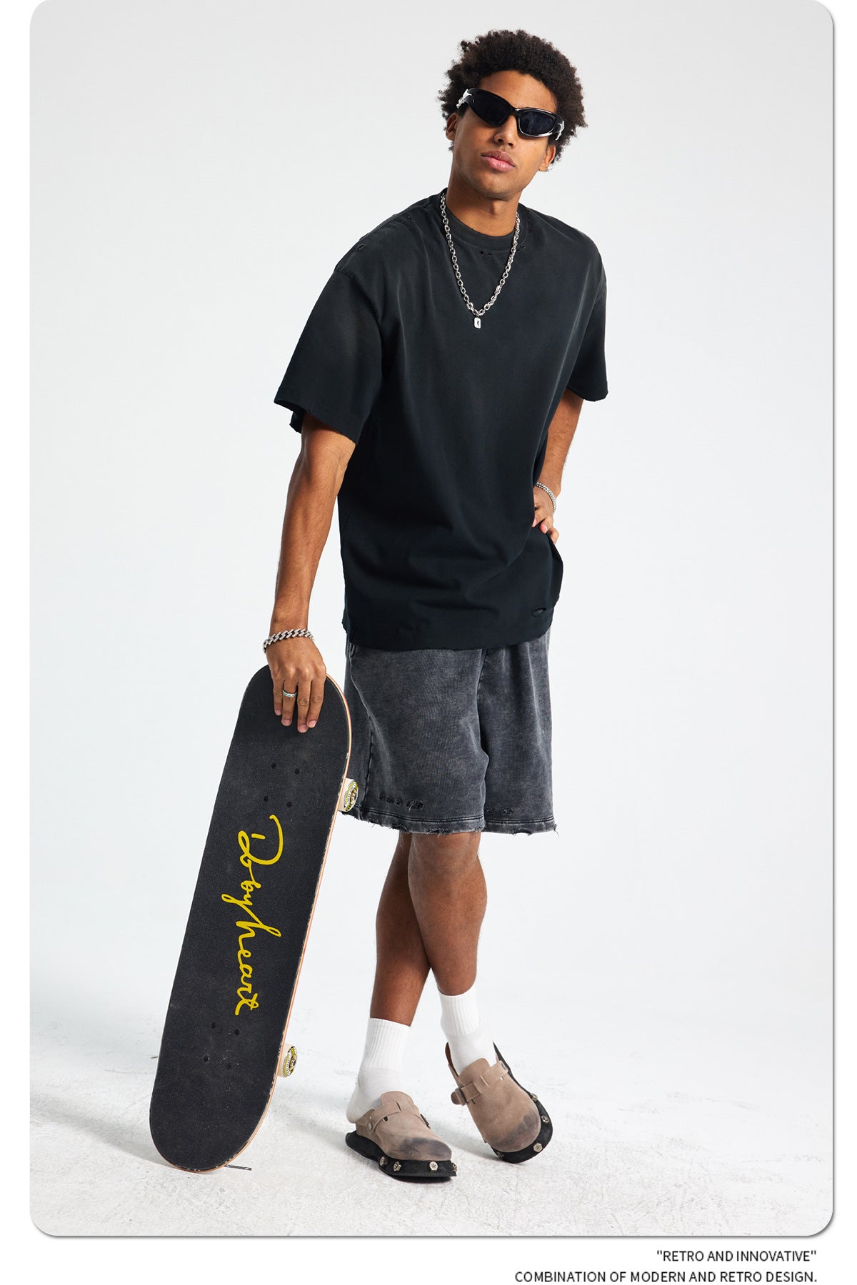 Spray Dye Damage Washed Short Sleeve T-Shirt WN16274