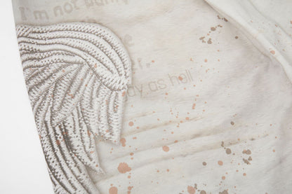 Studs Paint Wing Wide Leg Denim Jeans WN25752