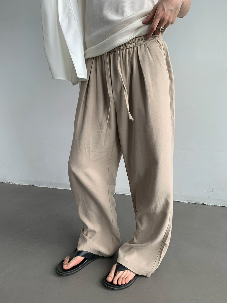 Drawstring Design Wide-Leg Pants WN9692