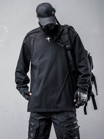 Wash Mix Graphic Functional Oversize Long Sleeve T-Shirt WN22510