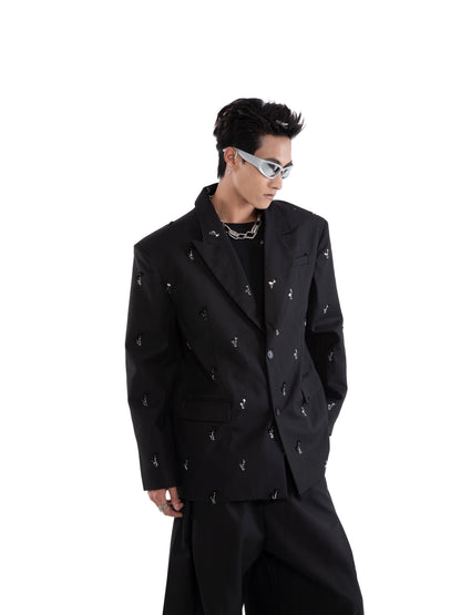 3D Stud Tailored Jacket WN20653