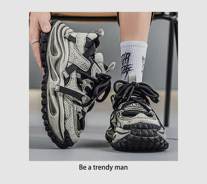 Washed Finish Platform Chunky Sneakers WN23361