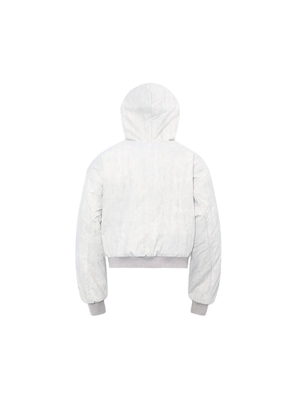 Hooded Zipper Plush Fake Fur Padded Jacket WN22214