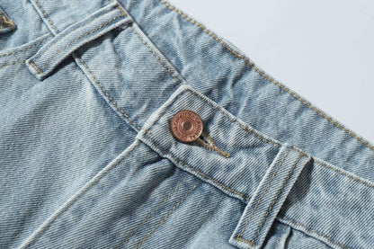 Washed Multi-Pocket Denim Half Pants WN26168