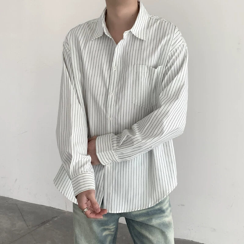 Striped Design Long Sleeve Shirt WN19271