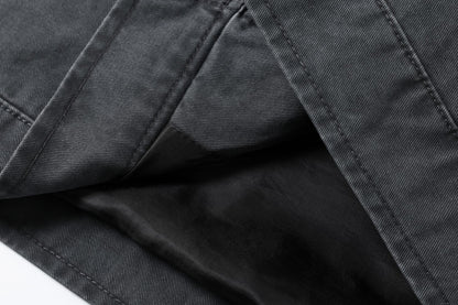 Cross Washed Workwear Zipper Jacket WN23035